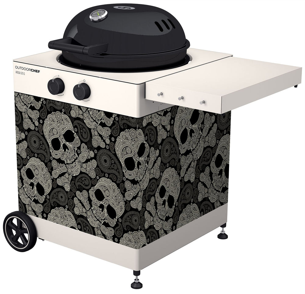 BBQ Accessoire Uitwisselbaar Front voor Arosa 570 G Skull Paisly