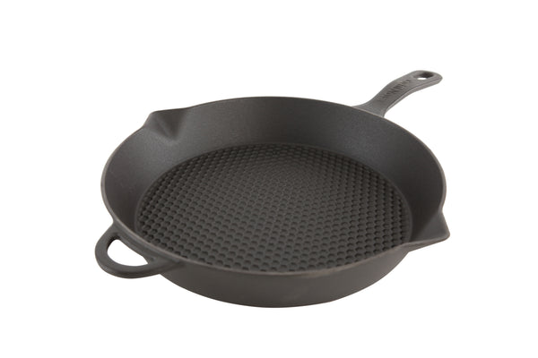 Grillpan Gietijzer Rond 28 cm Zwart