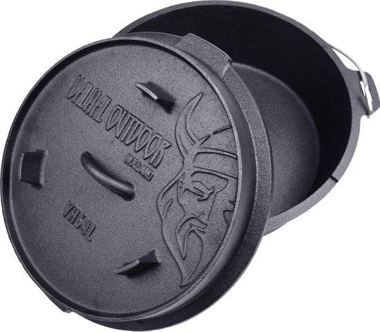 Dutch Oven Braadpan Gietijzer Zonder Pootjes 6,1 Liter