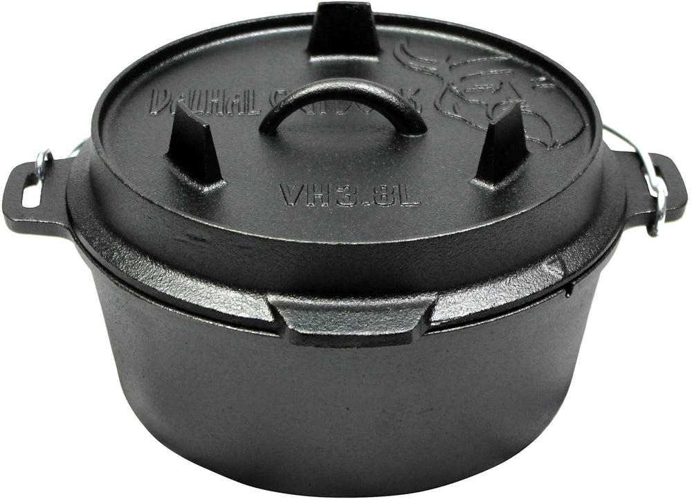 Dutch Oven Braadpan Gietijzer Zonder Pootjes 3,8 Liter