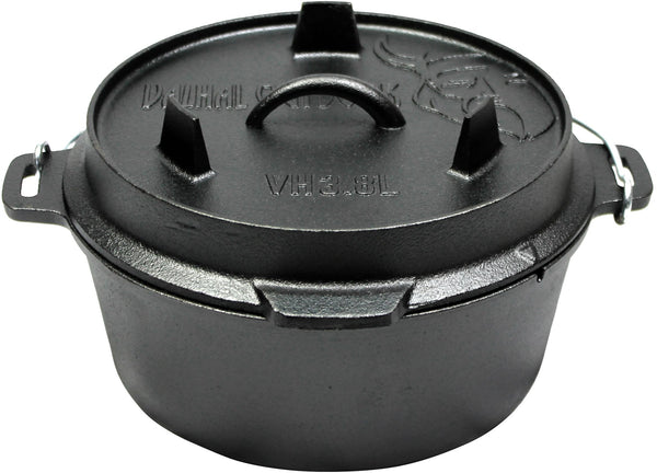 Dutch Oven Braadpan Gietijzer Zonder Pootjes 3,8 Liter